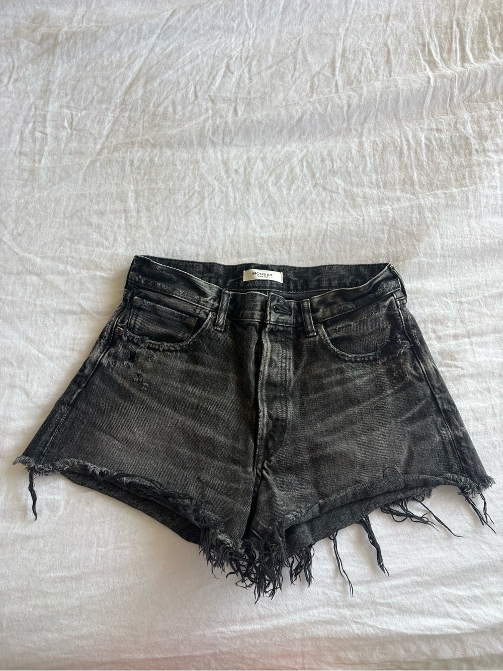 Moussy Vintage Distressed Denim Cutoff Shorts